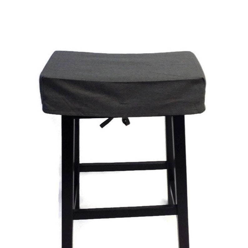 Fitted Saddle Stool Seat Cushion Rectangular Cover Image 0