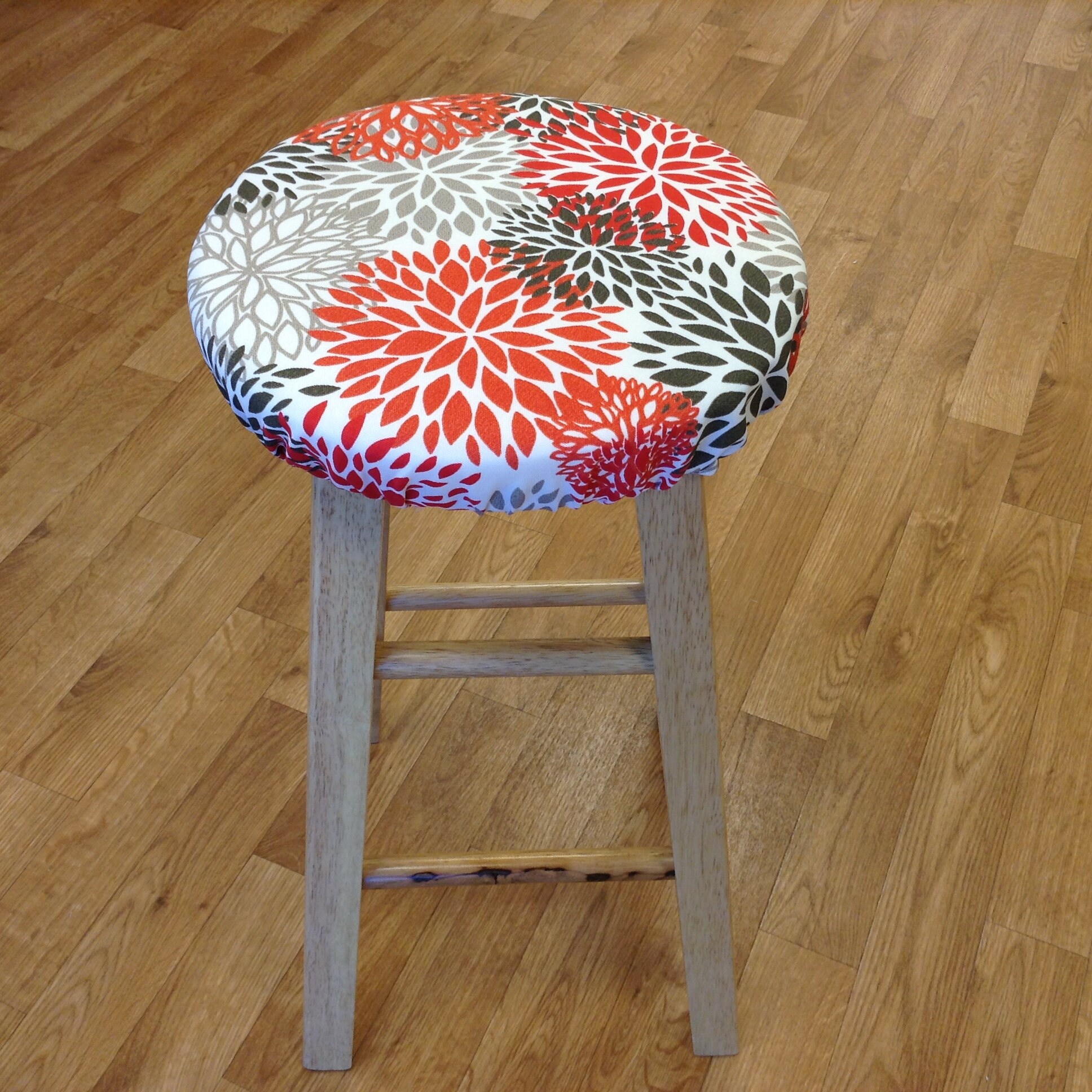 Round Bar Stool Cover With Cushioned Foam Insert Premier Etsy