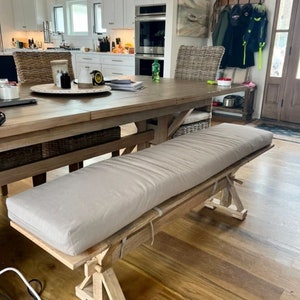 Bench Cushion - Dinning Table Bench Cushion - Bench Pad - Breakfast Nook Bench Cushion - Custom Bench Cushions - 2&quot; THICK - Duck Canvas