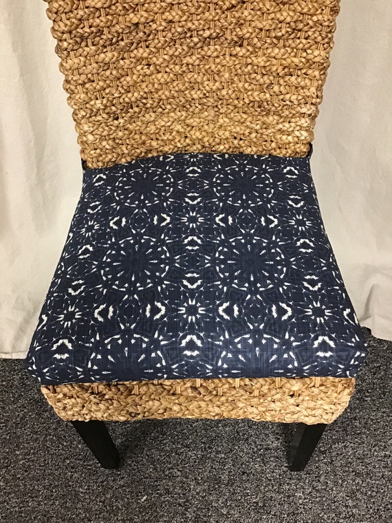 Rattan or Wicker Chair Cushions Denton or Linen Seat Cushion Linen