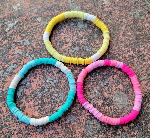 Clay Bead Bracelet Etsy