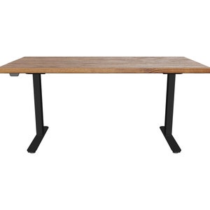 Handmade Powered Standing Desk: Steel and Pine Adjustable Desk