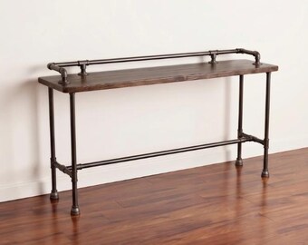 Handmade Steel and Solid Wood Couch Table – Drink Table