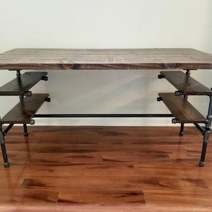 Wood pipe desk online