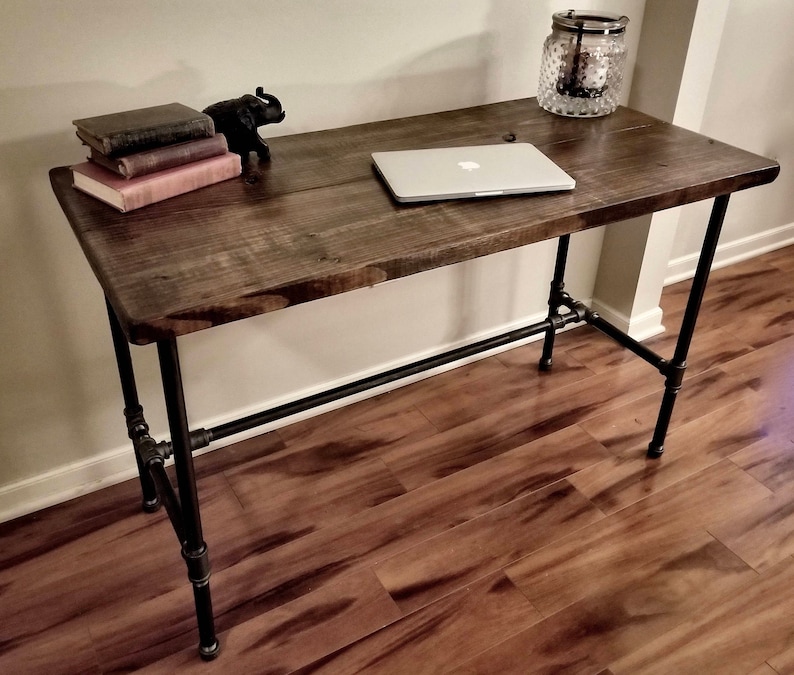 Steel and Wood Desk Free Shipping Etsy