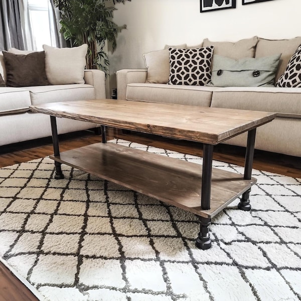 Image showcasing Pipe Coffee Table - Etsy