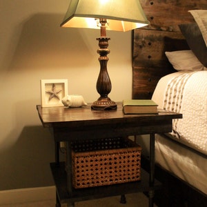 Steel and Wood Side Table Free Shipping image 5