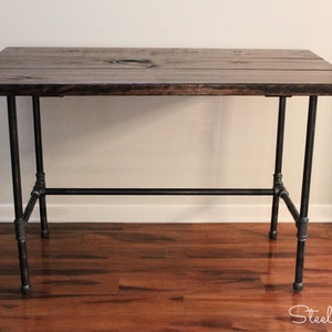 Steel and Wood Desk - Long - FREE SHIPPING