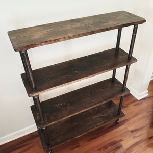 Steel and Wood Shelving Unit - Book Case - Wall Shelves - Multiple Shelf - Free Shipping