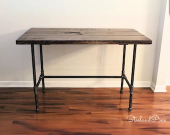 Steel and Wood Desk - Long - FREE SHIPPING