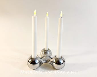 Georg Jensen Arne Jacobsen Masterpieces Aluminium Candle Holder with small logo