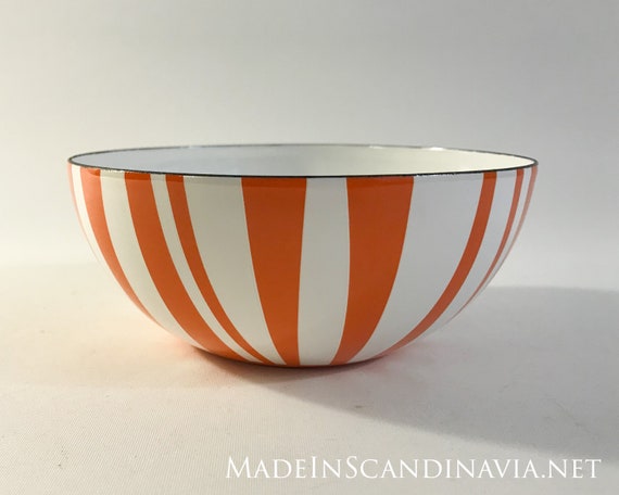 Cathrineholm Stripes bowl - orange - 14 cm