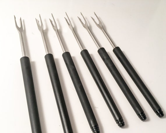 Mid-century Retro serving forks - set of 6