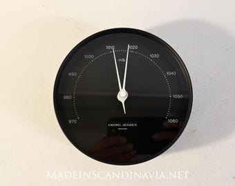 Georg Jensen Koppel Barometer, Black Danish Design, Henning Koppel (15 cm)