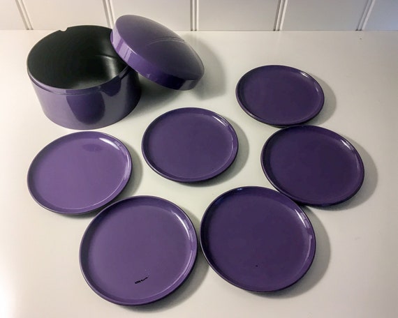 Danish Design Laurids Lønborg coasters - set of 6 - purple