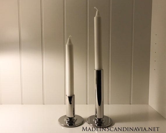 Georg Jensen MANHATTAN Candleholder Set, Small And Large | Danish Design | Contemporary Design | Minimalist