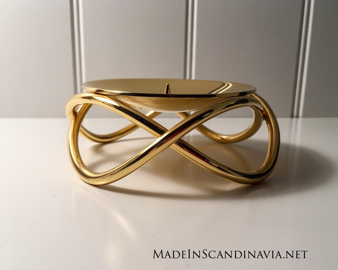 Jensen GLOW Candle Holder Gold Designed by Maria Berntsen Danish