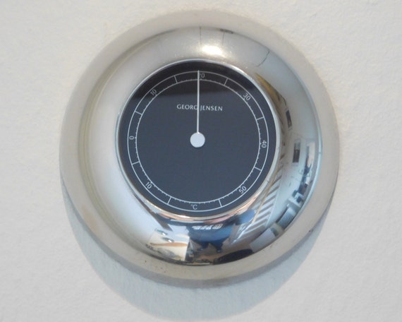 Georg Jensen LUNA thermometer pewter/black
