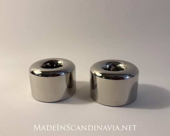 Stelton candle holders - set of two | Danish Design | Minimalist modern | Contemporary | Vintage