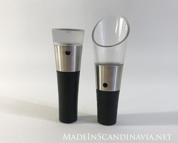 MENU Vignon Decanting Pourer and Vacuum Stopper Wine Set.