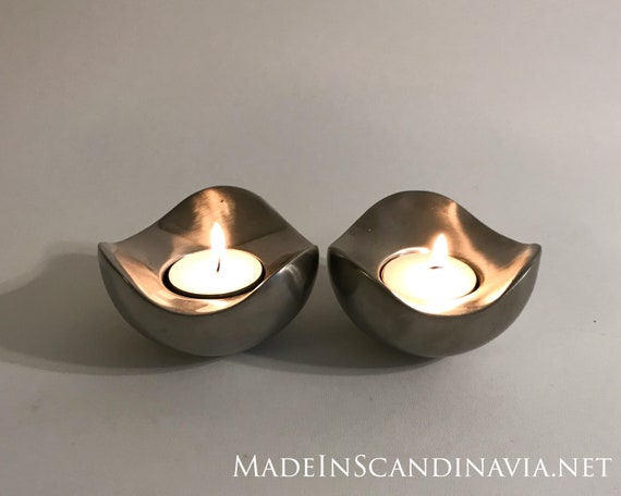Georg Jensen BLOOM tea light -matte - PAIR | Designed by Helle Damkjær | Danish Design | Contemporary