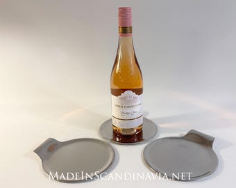 Georg Jensen Stainless Steel Wine Coasters Set, Danish Design, Set of 3