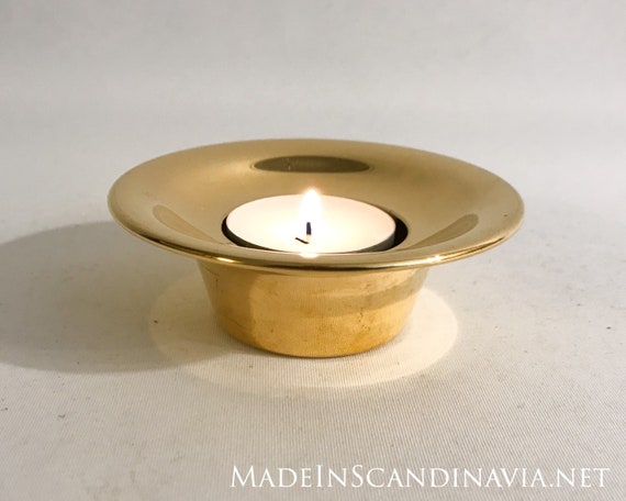 Royal Copenhagen Tealight Holder | Gold plated | Danish Design | Mid Century Modern | Contemporary