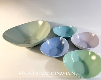 Stelton set of 5 Bowls for picnic, boating or the pool. Stelton Denmark | Minimalist