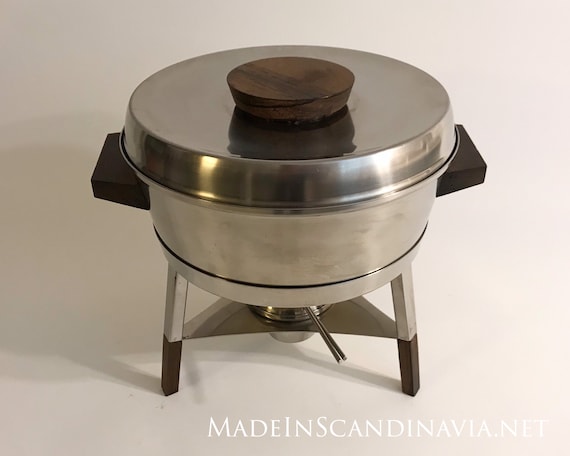 Stelton Fondue Pot Set with rosewood