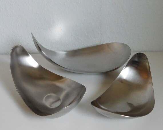 Stunning Georg Jensen Leaf bowls - set of three