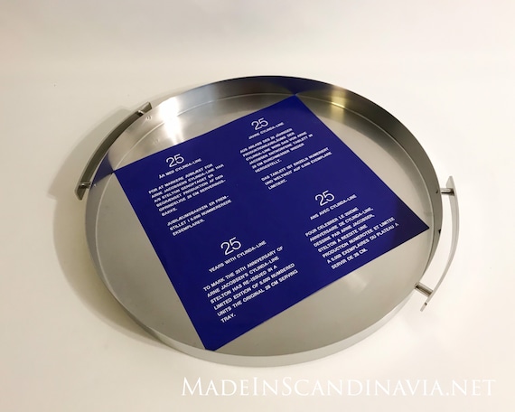 Rare Stelton Cylinda Line special limited edition serving tray -Arne Jacobsen