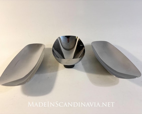 Stelton 21st Designit Bowls, 2 Medium and 1 Small Set, Stainless Steel, Danish Design