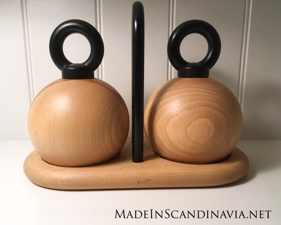 Bodum Nissen Ball XL salt and pepper grinders - set including tray