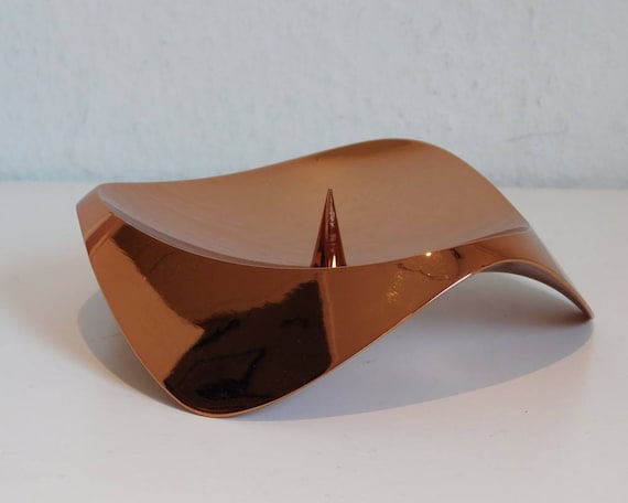 Stelton Papilio Uno candle holder - copper
