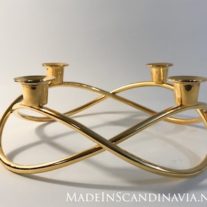 Georg Jensen Season Kerzenhalter ADVENT CROWN - Gold | Entworfen von Maria Berntsen | Dänisches Design | Weihnachten | Zeitgenössisch