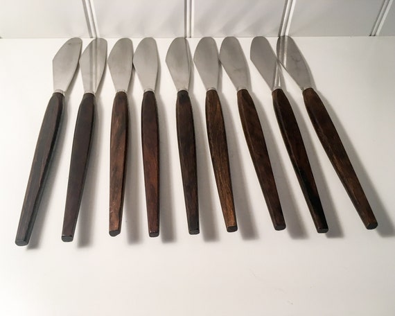 Mid-century modern Retro knives - set of 9
