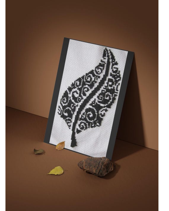 Maori inspired Silverfern Cross Stitch Pattern (Digital Download) Easy to download Easy to make Love New Zealand