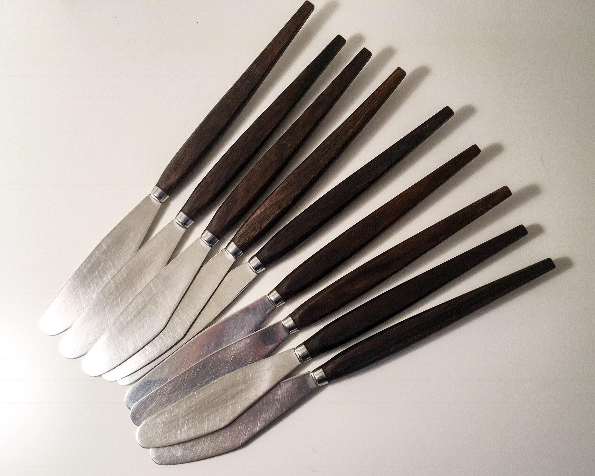 Midcentury modern Retro knives set of 9