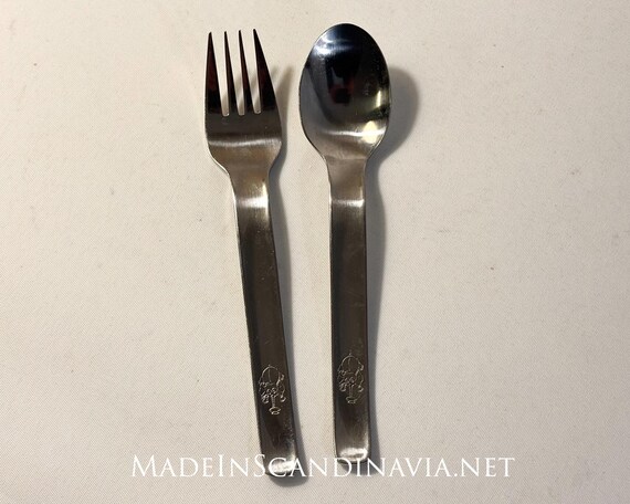 Stelton children's cutlery set with elephant design Contemporary Danish Design