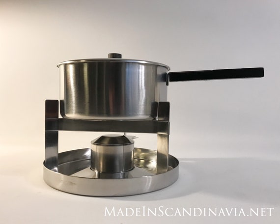 Stelton Fondue Pot Set | Designed by Peter Holmblad | Danish Design | Mid-Century Modern | Contemporary