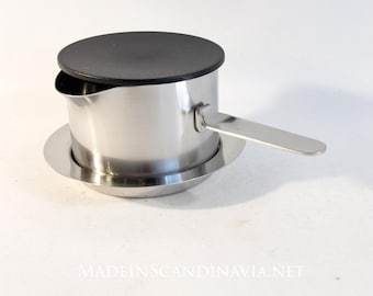 Stelton stainless steel butter melter gravy boat MidCentury Modern Vintage Danish Design