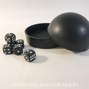 Georg Jensen/Royal Copenhagen Dice set RAFLER Black Danish Design Designed by Dan Christensen Contemporary Design image 2