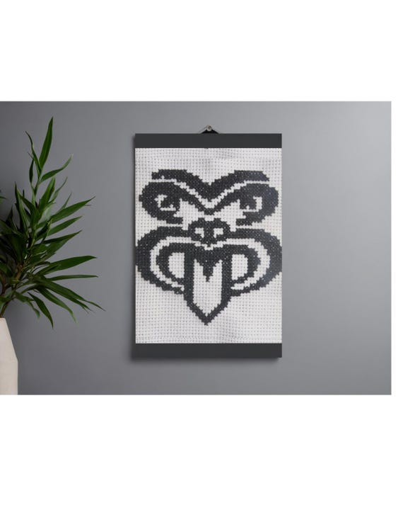 Maori Moko Cross stich Pattern, Easy Pillow Artwork (PDF Download)