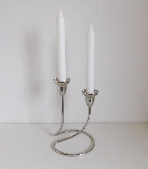 Georg Jensen Swing candle holder - double - Mirror polished