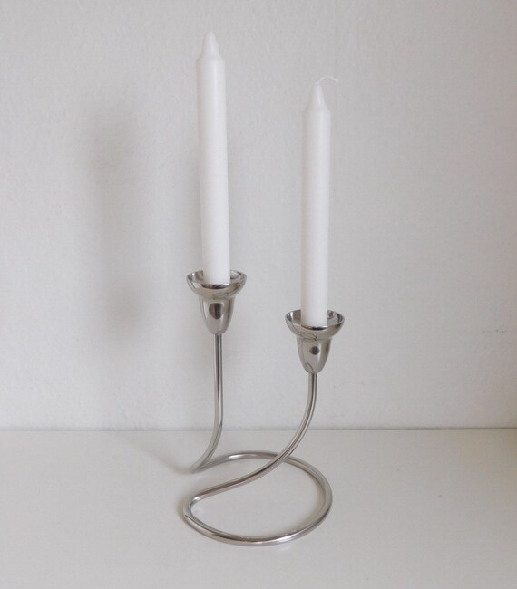 Georg Jensen Swing candle holder - double - Mirror polished  | Designed by Jens Jensen | Danish Design | Contemporary