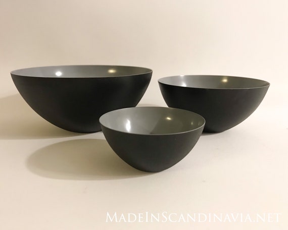 Normann Copenhagen KRENIT bowls, set of 3 grey