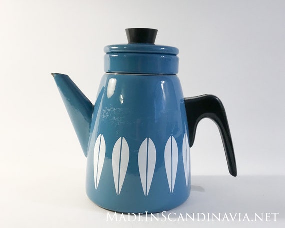 Cathrineholm Lotus Coffee Pot - blue - Mid Century - Vintage