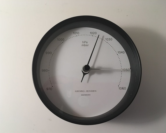 Georg jensen KOPPEL barometer black/white, 10 cm | Designed by Henning Koppel | Danish Design | Minimalist