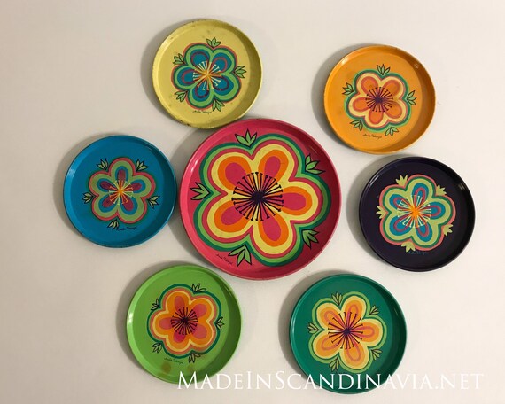 Anita Wangel IRA coasters - set of seven different ones