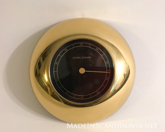 Georg Jensen LUNA hygrometer brass